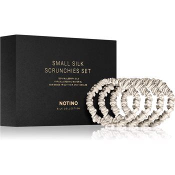 Notino Silk Collection set de elastice pentru păr din mătase Cream culoare