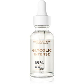 Revolution Skincare Glycolic Acid 15% Intense ser intensiv pentru luminozitate si hidratare