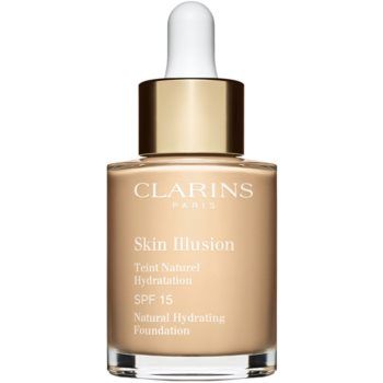 Clarins Skin Illusion Natural Hydrating Foundation makeup radiant cu hidratare SPF 15