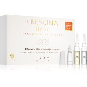 Crescina Transdermic 1300 Re-Growth and Anti-Hair Loss tratament pentru stimularea creșterii părului și anti-cădere pentru barbati