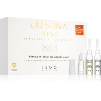 Crescina Transdermic 1300 Re-Growth and Anti-Hair Loss tratament pentru stimularea creșterii părului și anti-cădere pentru femei