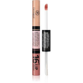 Dermacol 16H Lip Colour ruj si luciu de buze cu persistenta indelungata 2 in 1