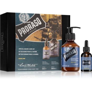 Proraso Set Beard Original set cadou Azur Lime(pentru barbă) pentru bărbați de firma originala