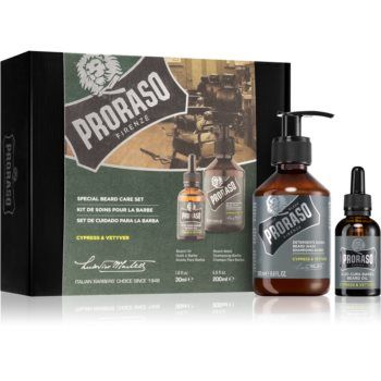 Proraso Set Beard Original set cadou Cypress and Vetyver(pentru barbă) pentru bărbați