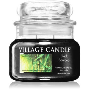 Village Candle Black Bamboo lumânare parfumată (Glass Lid) ieftin