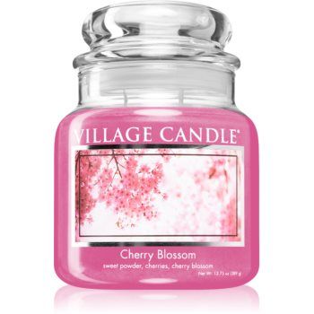 Village Candle Cherry Blossom lumânare parfumată (Glass Lid)