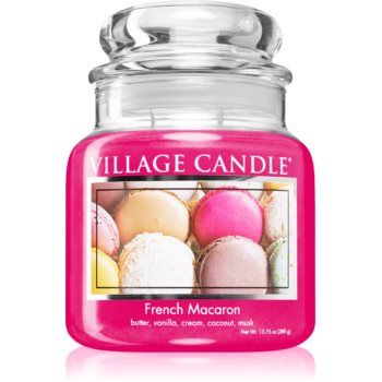 Village Candle French Macaroon lumânare parfumată (Glass Lid)