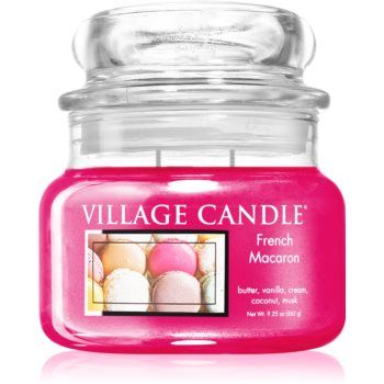 Village Candle French Macaroon lumânare parfumată (Glass Lid)
