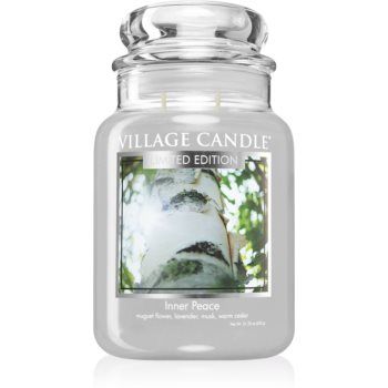 Village Candle Inner Peace lumânare parfumată (Glass Lid)