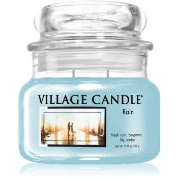 Village Candle Rain lumânare parfumată (Glass Lid)