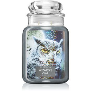 Village Candle Wizard´s owl lumânare parfumată (Glass Lid)
