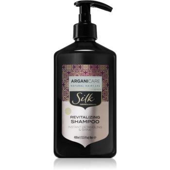 Arganicare Silk Protein șampon revitalizant pentru strălucirea părului slab