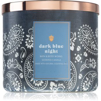 Bath & Body Works Dark Blue Night lumânare parfumată cu uleiuri esentiale I.