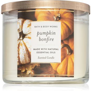 Bath & Body Works Pumpkin Bonfire lumânare parfumată cu uleiuri esentiale