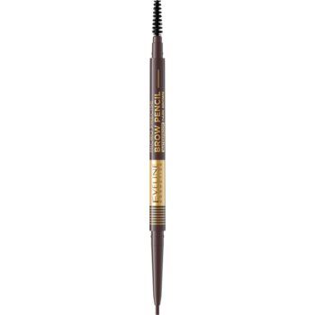 Eveline Cosmetics Micro Precise creion pentru sprâncene rezistent la apă perie 2 in 1