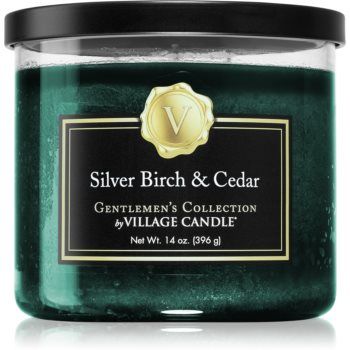 Village Candle Gentlemen's Collection Silver Birch & Cedar lumânare parfumată