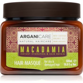 Arganicare Macadamia Hair Masque masca de par hranitoare pentru păr uscat și deteriorat