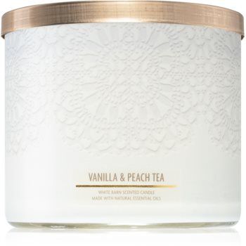 Bath & Body Works Vanilla & Peach Tea lumânare parfumată