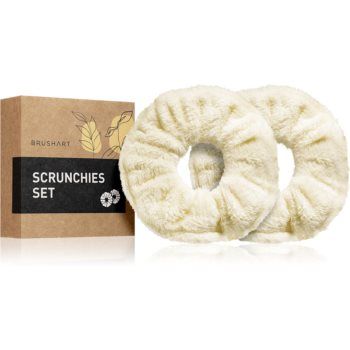 BrushArt Home Salon Towel scrunchie Elastice pentru par Cream