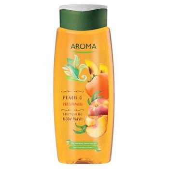 Gel de Dus cu Aroma de Piersici si Curmal Japonez - Aroma Peach & Persimmon Softening Body Wash, 400 ml
