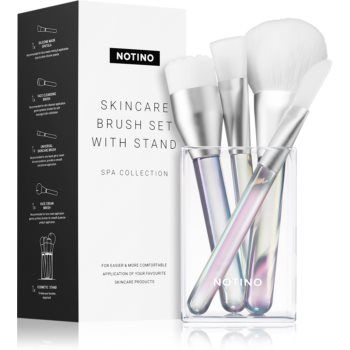 Notino Spa Collection Skincare brush set with stand set de pensule pentru îngrijirea pielii