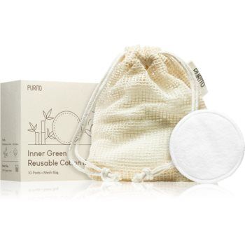 Purito Inner Green Reusable Cotton Rounds tampoane cosmetice pentru demachierea și curățarea tenului de firma original