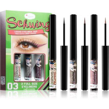 theBalm Schwing® Liquid Eyeliner Trio dermatograf lichid de lunga durata