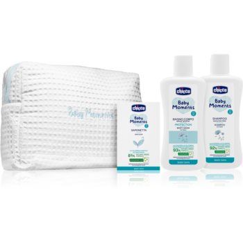 Chicco Baby Moments Blue set cadou (pentru nou-nascuti si copii)