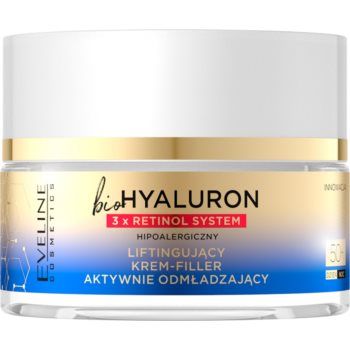 Eveline Cosmetics Bio Hyaluron 3x Retinol System crema lifting de zi si de noapte 50+
