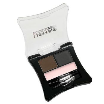 Kit Sprancene 3 in 1, 2 Nuante, Ceara si Pensule Stilizare Incluse, USHAS Eyebrow Pallete, 04, 10g