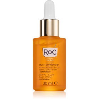 RoC Multi Correxion Revive + Glow ser stralucire cu vitamina C pentru față și gât