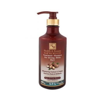 Sampon tratament cu argan pentru par lucios si puternic, Health and Beauty Dead Sea, fara parabeni, 780 ml