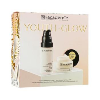 Set cadou Academie Coffret Youth Glow pentru corectarea semnelor de avansare in varsta Ser 30ml + Crema tratament 30ml