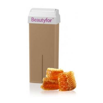 Ceara Epilatoare Roll-On de Unica Folosinta - Beautyfor Wax Roll-On Cartridge, Miere, 100ml de firma originala