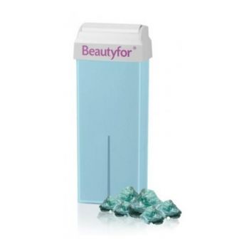 Ceara Epilatoare Roll-On de Unica Folosinta - Beautyfor Wax Roll-On Cartridge, Titanium Talc, 100ml