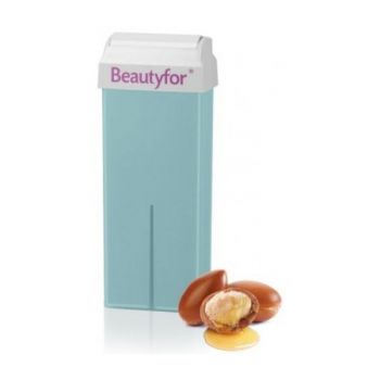 Ceara Epilatoare Roll-On de Unica Folosinta - Beautyfor Wax Roll-On Cartridge, Ulei de Argan, 100ml