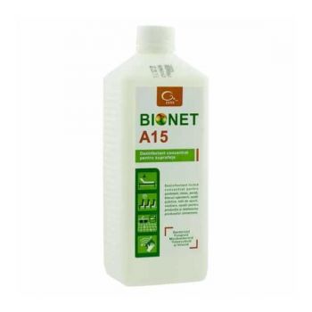 Dezinfectant concentrat pentru suprafete Bionet A15 1 litru ieftin