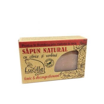 Sapun natural cu citrice si verbina - tonic si decongestionant, Lucille, 90 g ieftin