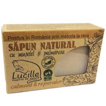 Sapun natural cu musetel si palmarosa - calmant si reparator, Lucille, 90 g