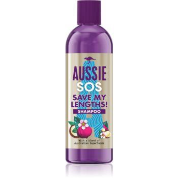 Aussie SOS Save My Lengths! șampon pentru regenerarea părului slab și deteriorat