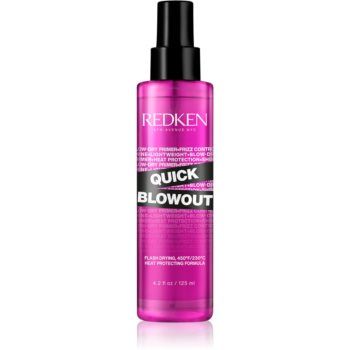 Redken Quick Blowout spray cu protecție termică, pentru aranjarea cu placa și cu ondulatorul pentru o uscare rapida