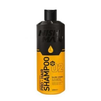 Sampon pentru barbati Shampoo Keratin Complex Nishman Pro Hair, 400ml