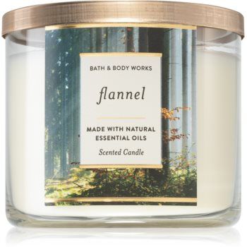 Bath & Body Works Flannel lumânare parfumată cu uleiuri esentiale