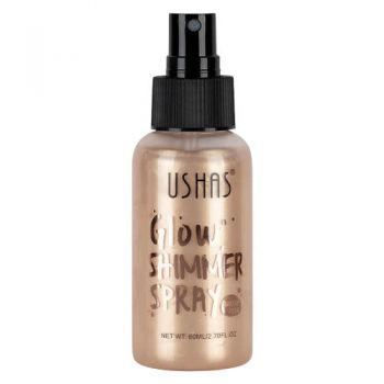 Iluminator de corp, Ushas, Glow Shimmer Spray, 02, 80 ml