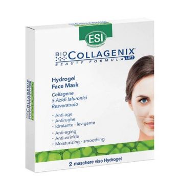 Masca Faciala cu Acid Hialuronic si Colagen - ESI Collagenix Hydrogel Face Mask, 2 buc la reducere