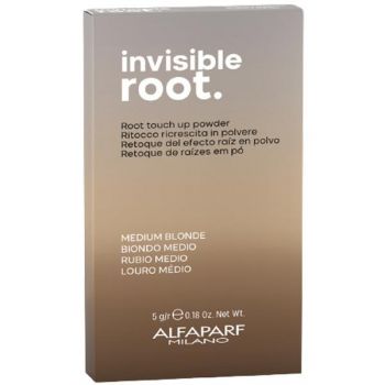 Pudra Coloranta pentru Radacini - Alfaparf Milano Invisible Root Powder, nuanta Medium Blonde, 5 g