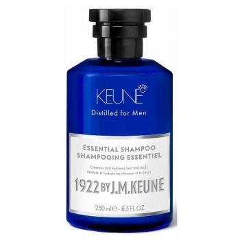 Sampon 2 in 1 pentru Toate Tipurile de Par - Keune Essential Shampoo Distilled for Men, 250 ml