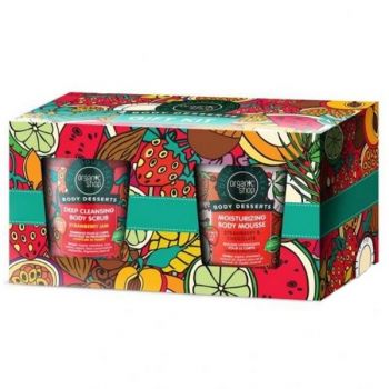 Set Cadou Body Desserts - Scrub si Mousse de Corp cu Capsuni Organic Shop Set Cadou Body Desserts - Scrub si Mousse de Corp cu Capsuni Organic Shop
