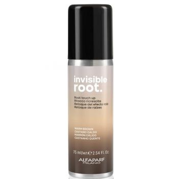 Spray Colorant pentru Radacini - Alfaparf Milano Invisible Root, nuanta Warm Brown, 75 ml ieftin