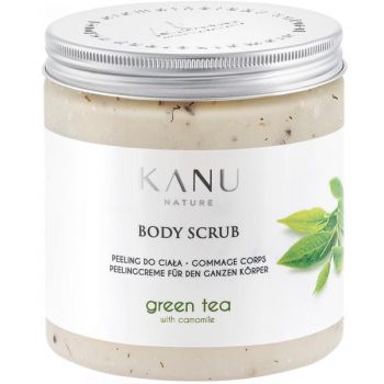 Exfoliant Corporal cu Ceai Verde si Musetel - KANU Nature Body Scrub Green Tea with Camomile, 350 g la reducere